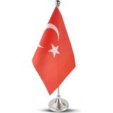 Brf Store Canarino Mflagperft Türkiye Bayrağı Türk Masa Masası Küçük Mini Bayraklar Dekorasyonları - Siyah