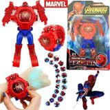 Brf Store Canarino Spiderman Örümcek Adam Projeksiyonlu Robota Dönüşen Çocuk Kol Saati Projektör Saat - Siyah