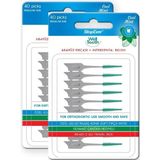 Brf Store Canarino Stopever Well Tooth Arayüz Fırçası, Normal Boy, Beyaz & Yeşil, 2 Paket, 80 Adet