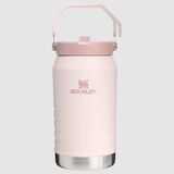 Brf Store Degernet Stanley Iceflow Flip Straw Tumbler Pipetli Termos Matara, Pembe Kuvars (Rose Quartz), 1.9 L - Siyah
