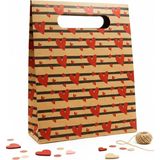 Brf Store Elivorasell 24X30 Kalp Harmanı Zarf Model Karton Çanta, Hediye Kutusu - Siyah