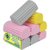 Brf Store Elivorasell 8'li Paket Nemli Temiz Silgi Süngeri, Sünger Temizleme Fırçası, Temizlik, Bulaşık, Panju - Siyah