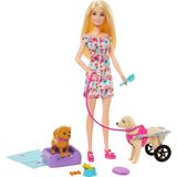 Brf Store Elivorasell Barbie 2 Oyuncak Köpek ve Aksesuarlarıyla Barbie Bebek, Tekerlekleri Dönen Çıkarılabilir - Siyah