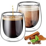 Brf Store Elivorasell Çift Katmanlı 250 ml Americano ve Latte Mojito ve Kokteyl Bardak Seti 2 Adet - Siyah