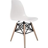 Brf Store Elivorasell Eames Plastik Kafesli Sandalye - Cafe Balkon Mutfak Sandalyesi (1, Beyaz) - Siyah