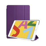 Brf Store Elivorasell iPad 7/8/9. Nesil Uyumlu 10,2 Inç Kılıf - Uyku Modlu ve Darbeye Dayanıklı Kaplama (Mor, - Siyah