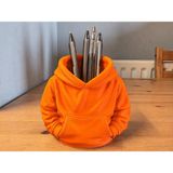 Brf Store Elivorasell Kapüşonlu Sweatshirt Kalemlik – 3D Baskı Masaüstü Organizer-Turuncu - Siyah