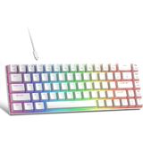 Brf Store Elivorasell Magegee Taşınabilir%60 Mekanik Oyun Klavyesi, Kırmızı Anahtar, Pbt Puding Keycaps Rgb Ar - Siyah
