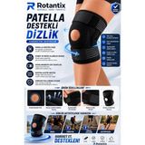 Brf Store Elivorasell Medikal Patella Destekli Dizlik Korsesi, Çapraz Bağ Menisküs Ağrısı Için Sporcu Dizlik, - Siyah