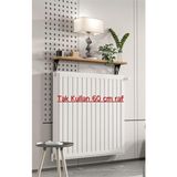 Brf Store Elivorasell Montajsız Çam Petek Üstü Metal Raf, Kalorifer Peteği Raf Dresuar Uçan Raf 60 cm 20060 - Siyah
