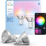 Brf Store Elivorasell Philips Hue Essential 4.7W GU10 345 Lumen Renkli Akıllı Spot Ampul (2'li Ekopaket) - Siyah