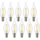 Brf Store Irmakxx 4W E14 Kıvrık LED Mum Ampul – 35W Eşdeğer, 3000K Günışığı, 400 Lümen, 220-240V, Şeffaf Cam F