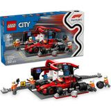Brf Store Irmakxx LEGO City Ferrari Arabalı F1 Pit Stop ve Pit Ekibi 60443-6 Yaş ve Üzeri Çocuklar Için Yarış - Siyah