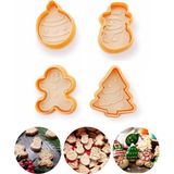 Brf Store Irmakxx Yılbaşı Şekilli Adam Çam Ağacı Basmalı Kurabiye Kalıbı Gingerbread Man Desenli Şeker Hamuru - Siyah