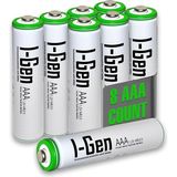 Brf Store Lizbon Center I-Gen B109 8 Adet Aaa 900 Mah Şarj Edilebilir Ince Kalem Pil 1.2V Ni-Mh Şarjlı Pil - Siyah