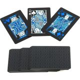 Brf Store Lizbon Center Spelt Iskambil Kağıdı Destesi Oyun Kartları Su Geçirmez Pvc Parlak Siyah Deste 8,7cm x