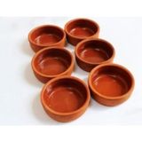 Brf Store Megsan 6'lı Set Sütlaç Kabı 1. Kalite Toprak Güveç El Yapımı Içi Sırlı Fırın Kabı, BU0908222237 - Siyah