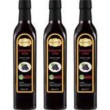 Brf Store Megsan Hanzade Bitkisel Balzamik Sirke 500 ml x 3 Adet Doğal Fermantasyon Içilebilir Katkısız Cam Şi