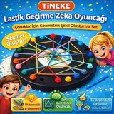 Brf Store Megsan Tineke Lastik Geçirme Zeka Oyuncağı Çocuklar Için Eğitici Geometrik Şekil Seti - Siyah
