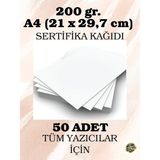 Brf Store Nerimu 200 Gr. A4 (21 x 29,7 Cm) Sertifika Kağıdı, 50 Adet - Siyah