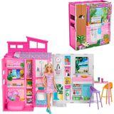 Brf Store Oreviosell Barbie Bebek ve Evi Oyun Seti; Mutfak, Banyo, Çatı Katı Yatak Odası ve Salon Dahil 4 Oyun - Siyah