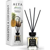 Brf Store Pmstore Alya Nature's Scents Pineapple & Coconut Bambu Çubuklu Oda Kokusu- Ananas & Hindistan Cevizi - Siyah