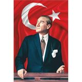 Brf Store Pmstore Atatürk Resmi Raşel Kumaş 200X300CM. - Siyah
