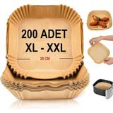 Brf Store Pmstore Baker Ticaret Airfryer Pişirme Kağıdı,xl-Xxl Büyük Boy, Kare, 200 Adet Hava Fritöz Parşömen - Siyah