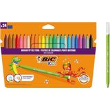 Brf Store Prime Bıc Kids Kid Couleur Ultra Yıkanabilir Keçeli Boya Kalemi 24 Renk, Kolayca Çoğu Kumaştan Çıkar - Siyah