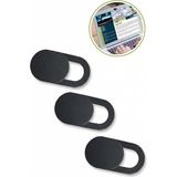 Brf Store Prime Buffer 3'lü Webcam Kapatıcı, Laptop Tablet ve Telefon Uyumlu, Plastik, Siyah