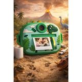 Brf Store Prime Çocuk Anında Baskılı Mini Fotoğraf Makinesi Sevimli Tasarımlı Çift Kameralı Kamera - Siyah