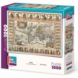 Brf Store Prime Eski Dünya Haritası 1000 Parça Puzzle