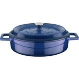 Brf Store Prime Lava Döküm Çok Amaçli Yayvan Tencere Çap(Ø) 24 cm -Trendy Mavi - Siyah