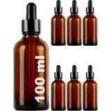 Brf Store Sepetium Afracam 100 ml Metal Kapaklı Damlalık Dropper Şişesi Serum 100 cc Cam Şişe 6 Adet (Siyah Ka