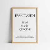 Brf Store Sepetium Fark Tanıtım Premium Masif Çam Çerçeve - 3mm Mdf Arkalık - 500 Mikron Kırılmaz Şeffaf Pvc Ö - Siyah