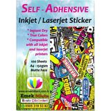 Brf Store Sepetium Inkjet ve Laser Uyumlu Sticker Güçlü Yapışkanlı A4 Etiket Kağıdı Mat Yüzeyli 120GSM (100 Ya - Siyah