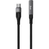 Brf Store Sepetium Juo USB Type-C To 3.5mm Jack Aux Kulaklık Mikrofon Çevirici Dönüştürücü Adaptör Kablo - Siyah