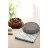 Brf Store Sepetium Karbon Çelik 22 cm Yuvarlak Dilimli Tart Turta Kek Kalıbı CIN803KHV - Siyah
