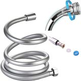 Brf Store Sepetium Nerolıa - A Kalite Dayanıklı Paslanmaz Duş Spirali/ekstra Uzun Pvc Banyo Hortumu (Pvc 150) - Siyah