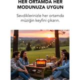 Brf Store Sepetium Nostaljik Şömine Tasarımlı Bluetooth Radyo, Ahşap, Güneş Enerjili, USB Sd Mp3 Çalar Özellik - Siyah