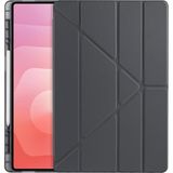 Brf Store Sepetium Samsung Galaxy Tab S11 Ultra Kılıf Silikon 4 Farklı Stand Olabilen Kalem Bölmeli Tablet Kıl - Siyah