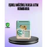 Brf Store Sepetium Su Yeşili Elektronik Şifreli Atm Tasarımlı Para Biriktirme Kumbarası
