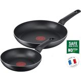 Brf Store Sepetium Tefal Titanyum 1x Simplecook Difüzyon Tabanlı 20/26 cm 2'li Tava Seti - 2100126824 - Siyah