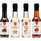Brf Store Seyzelya Nish Karamel, Vanilya, Çikolata, Beyaz Çikolata Aromalı Şurup 4'lü Set (4X250 Ml) - Cam Şiş