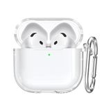 Brf Store Seyzelya Soft Yumuşak Şeffaf Esnek Silikon Airpods ile Uyumlu Kulaklık Kılıfı ve Karabina Anahtarlık - Siyah