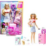 Brf Store Shopandenjoy Barbie Seyahatte Bebeği ve Aksesuarları Barbie Bebek ve Aksesuarları, Yavru Köpeğiyle S - Siyah