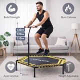 Brf Store Shopandenjoy Leyaton Profesyonel 135 cm Delux Tutmalı Step Trambolin, Siyah, Çocuk/yetişkine Uygun