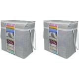 Brf Store Shopletsell Mayaglory 2 Adet - Pencereli Saklama Çantası - Pencereli Battaniye Hurcu 30X45X50CM - Çi - Siyah