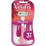 Brf Store Sidelyasell Gillette Venus Smooth Miami Kadın Tıraş Bıçağı 3'lü - Siyah
