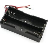 Brf Store Sidelyasell Ikili 2 Li 18650 Pil Yuvası Kablolu Tutucu 7.4V Pil Şarj Kutusu - Siyah